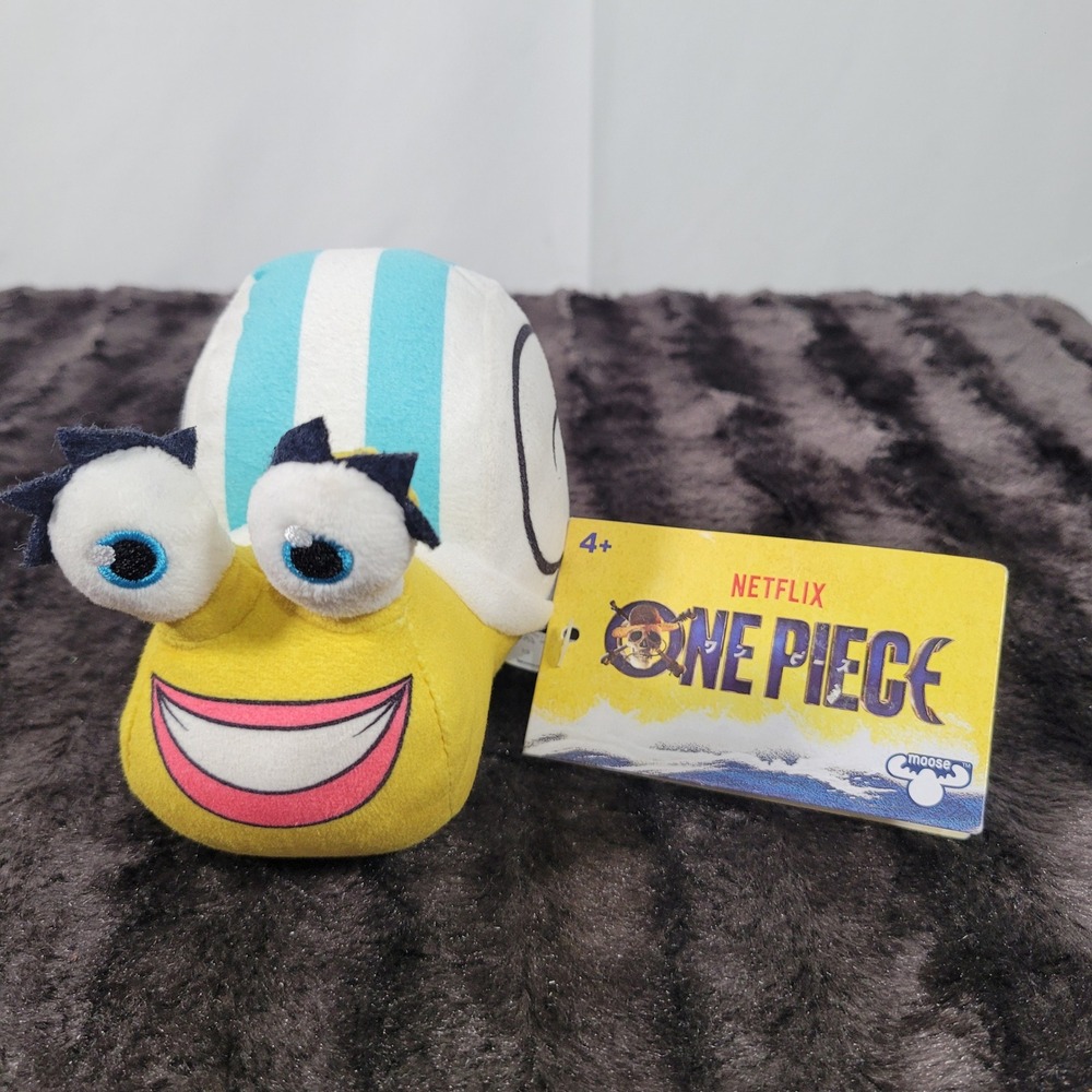 Netflix One Piece Den Den Mushi Transponder Snail Plush Moose Toys Yellow Blue